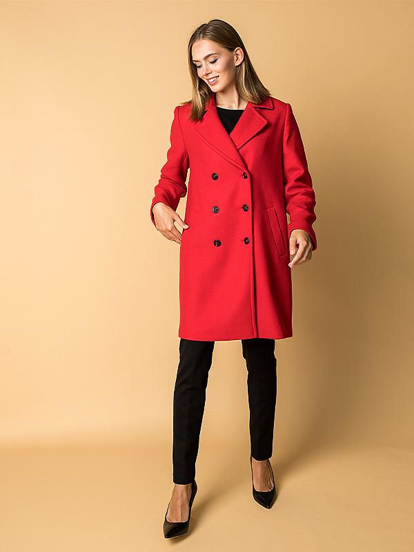 Lener Cordier Wool Coat Carole Red