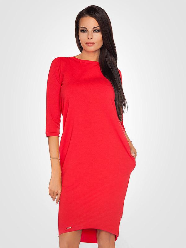 Tessita medvilninė suknelė "Halina Red"