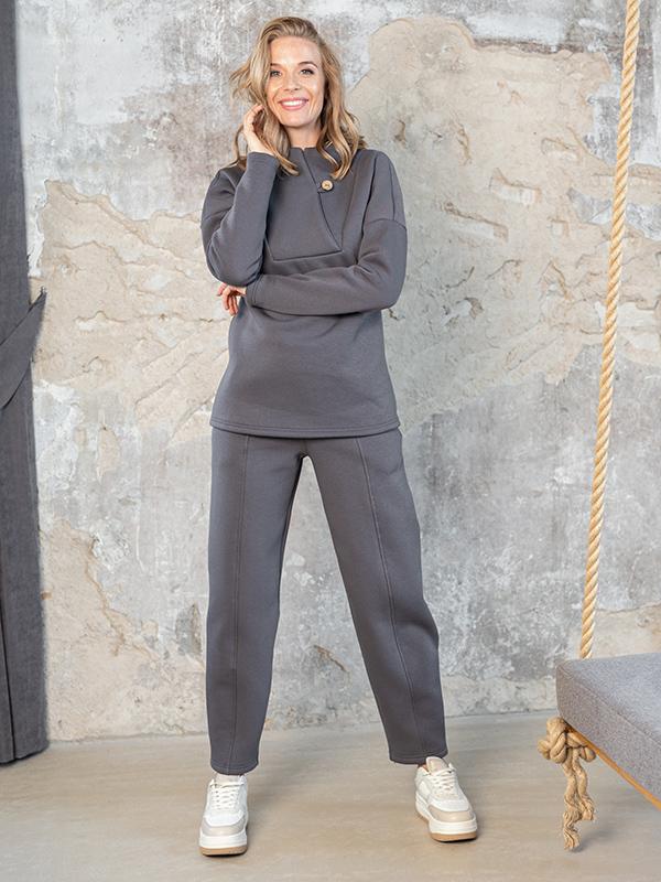 Lega Cotton Leisure Pants Rosita Graphite