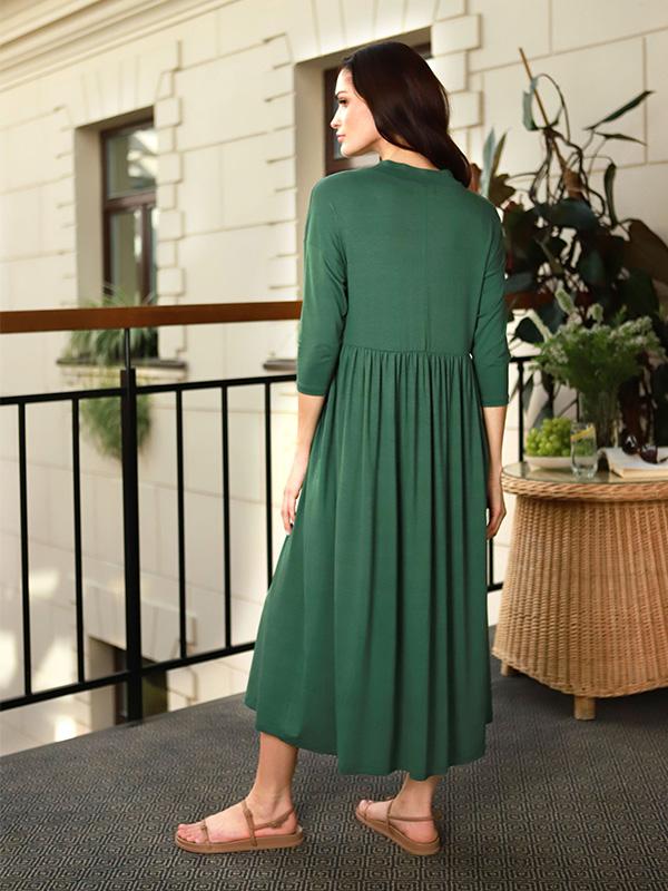 Lega Viscose Midi Dress Lyra Forest Green