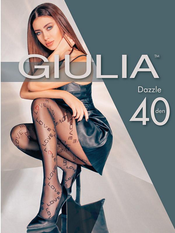 Giulia raštuotos pėdkelnės "Dazzle N.2 40 Den Nero"