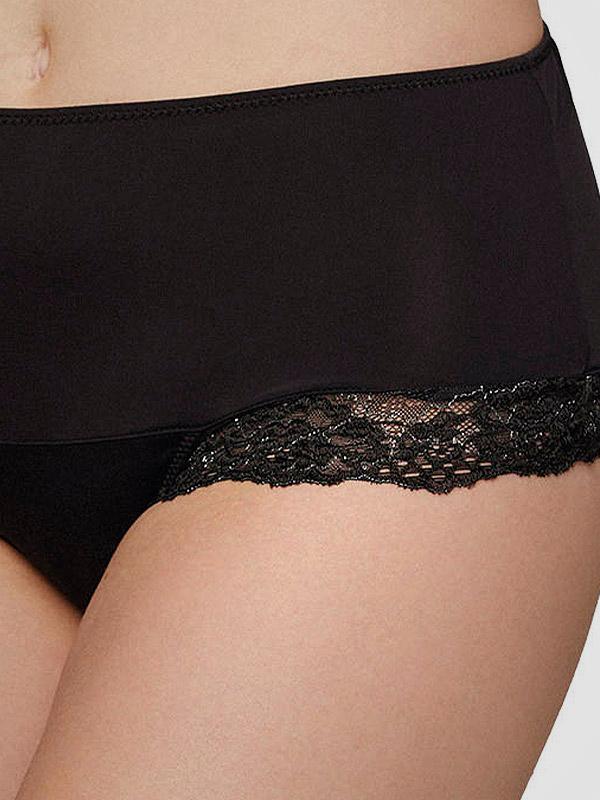 Ysabel Mora aukšto juosmens kelnaitės stringai "Almira Black"