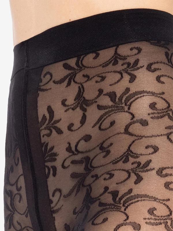 Gatta 3D Microfiber Patterned Tights Floral 03 30 Den Black