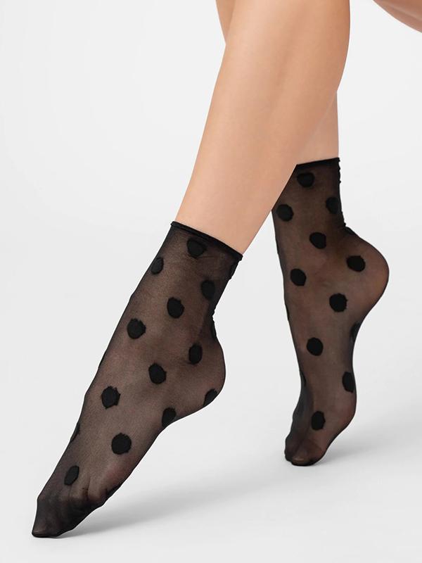 Veneziana носочки в точечку "Kylie Black Dots"