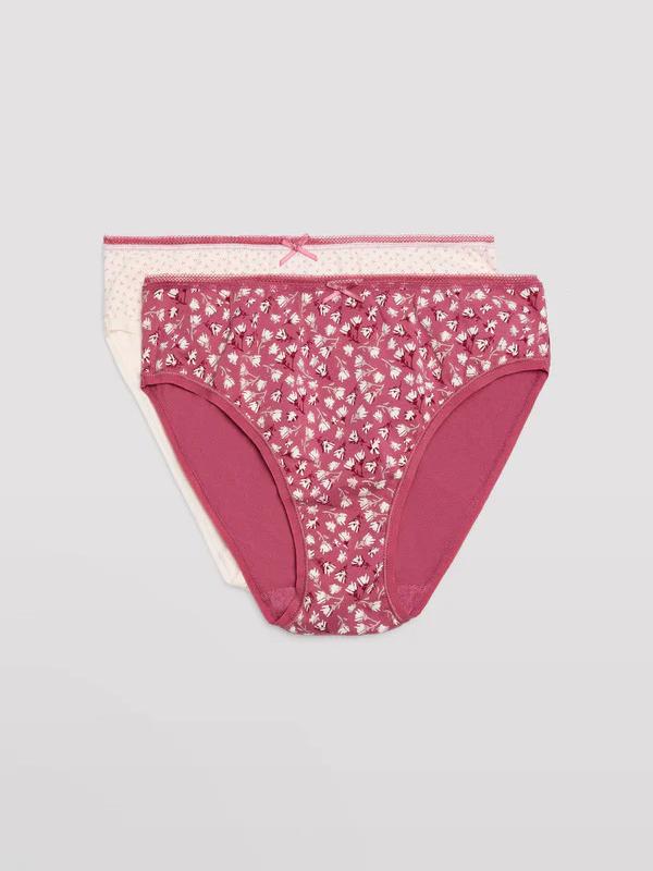 Ysabel Mora 2 medvilninių kelnaičių komplektas "Vanda Rose - Cream"