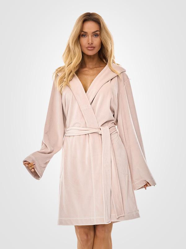L&L Patterned Dressing Gown Luna Angora Velour