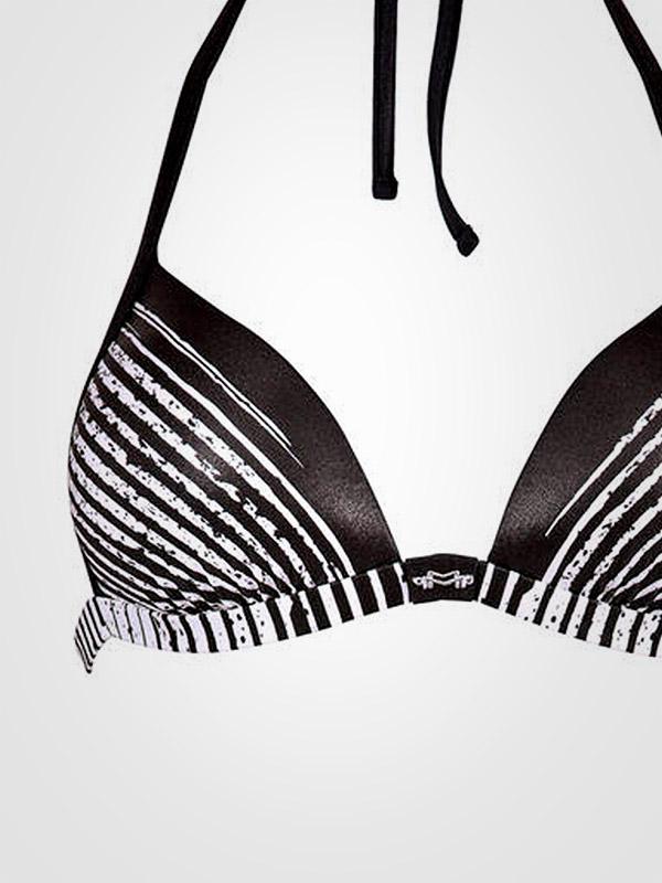 Maryan Mehlhorn push up bikini maudymosi kostiumėlis "Chintz 2 Black - White Stripes"