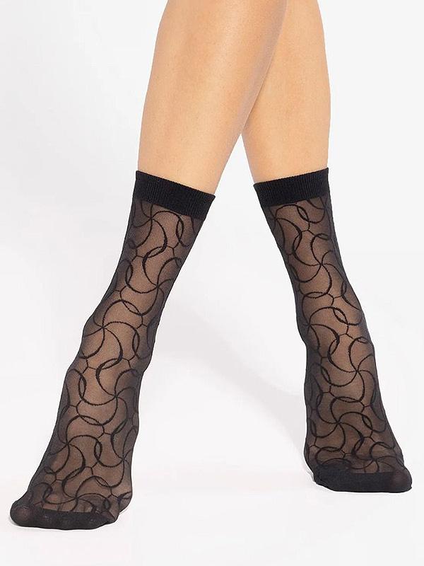 Gatta носочки с узорами "Trendy 19 20 Den Black"