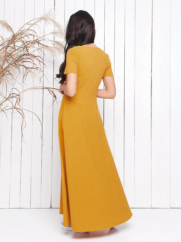 Lega maxi lininė suknelė "Smilga Yellow"
