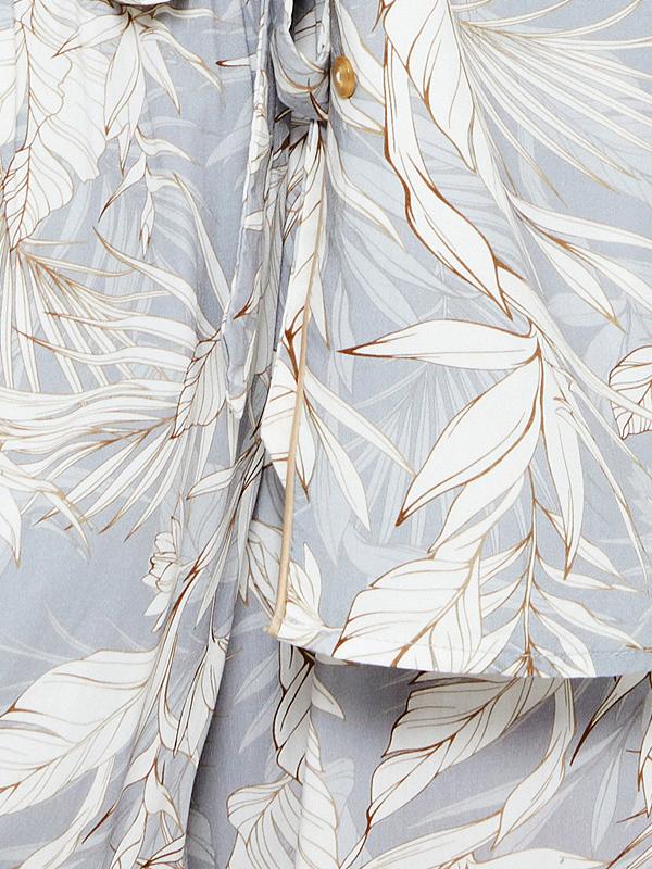 Aruelle длинная пижама из вискозы "Adoria Long Light Blue - White - Gold"