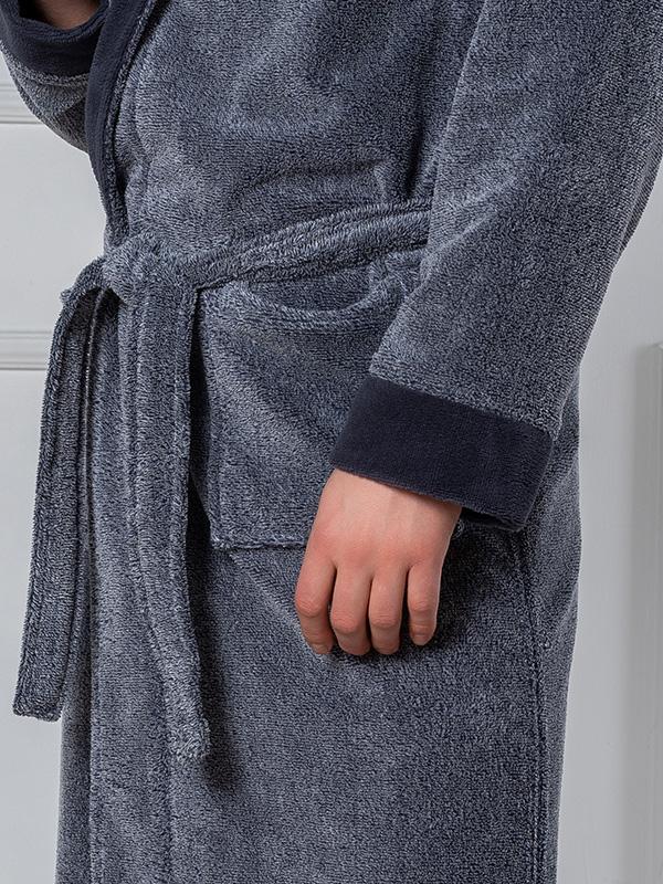 Belmanetti Men's Double-layered Robe Glendale Grey Melange