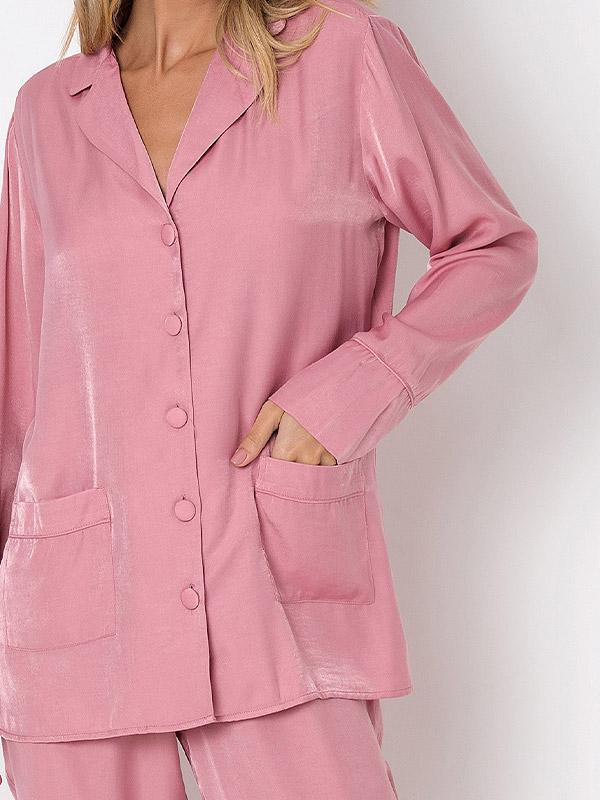 Aruelle pižama su viskoze "Robin Long Pink"