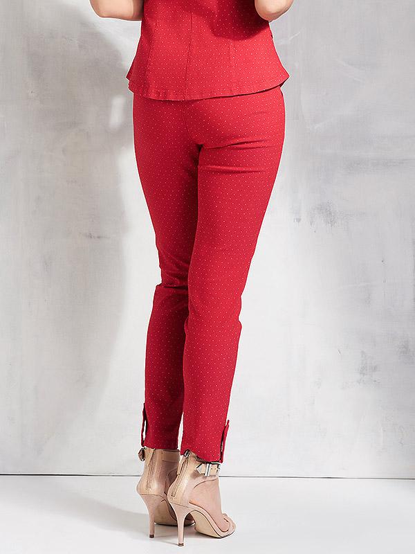 Lega вискозные брюки-галифе "Corina Red - White Dots"
