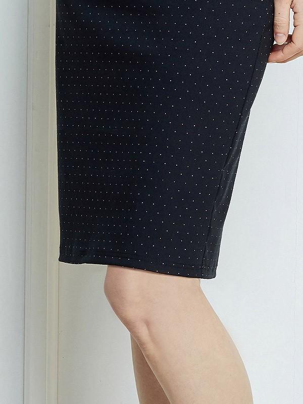 Lega Viscose Pencil Skirt Cecilia Black - White Dots
