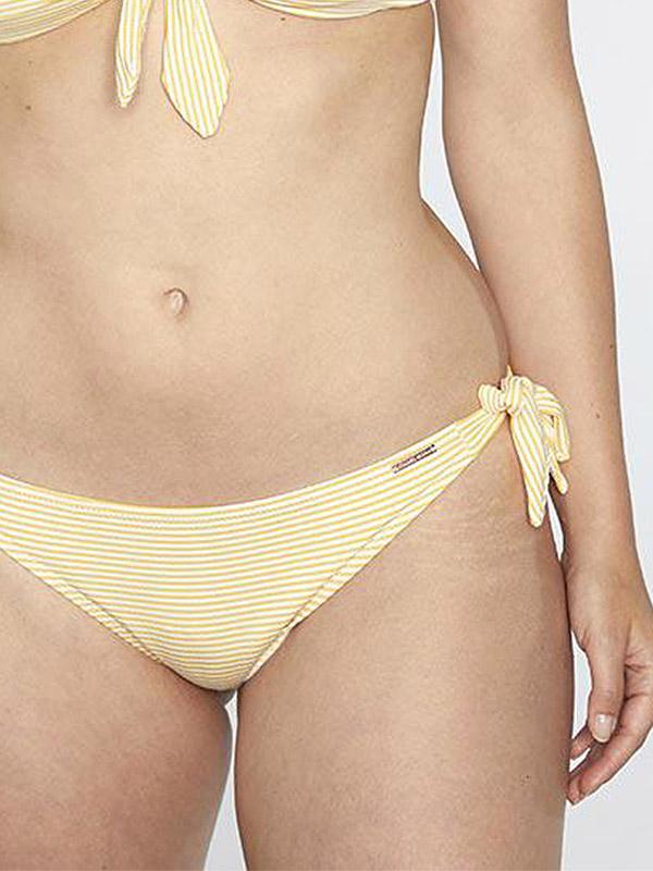 Ysabel Mora bikini maudymosi kostiumėlis "Kimo Yellow - White Stripes"