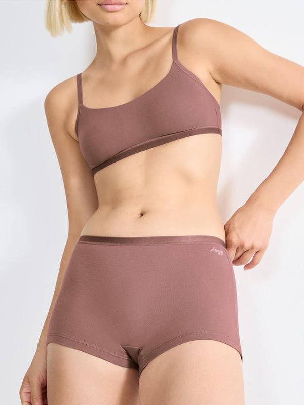 Sloggi шорты-трусики из органического хлопка "Go Daily Dark Pink"