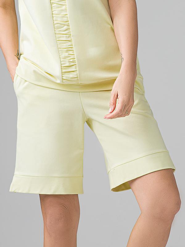 Lega Cotton Casual Shorts Margarita Light Yellow