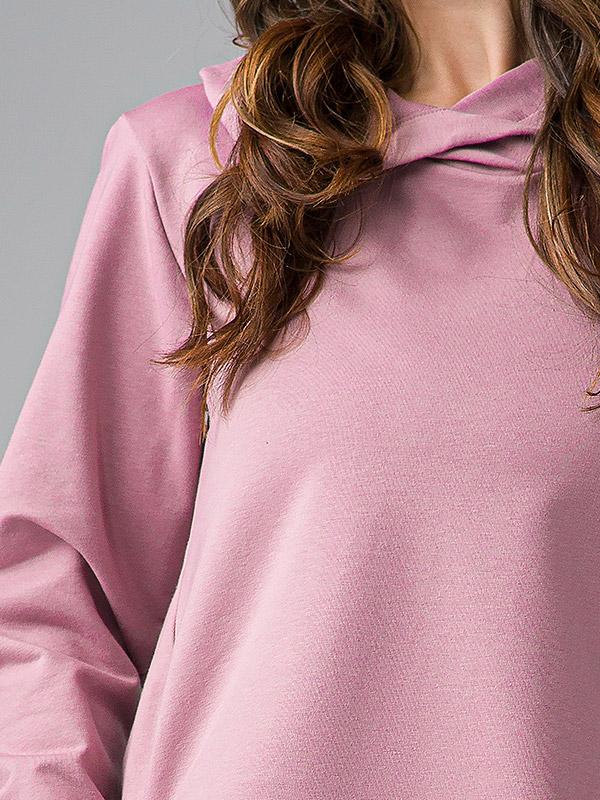 Lega medvilninis laisvalaikio džemperis su gobtuvu "Costanza Dusty Pink"