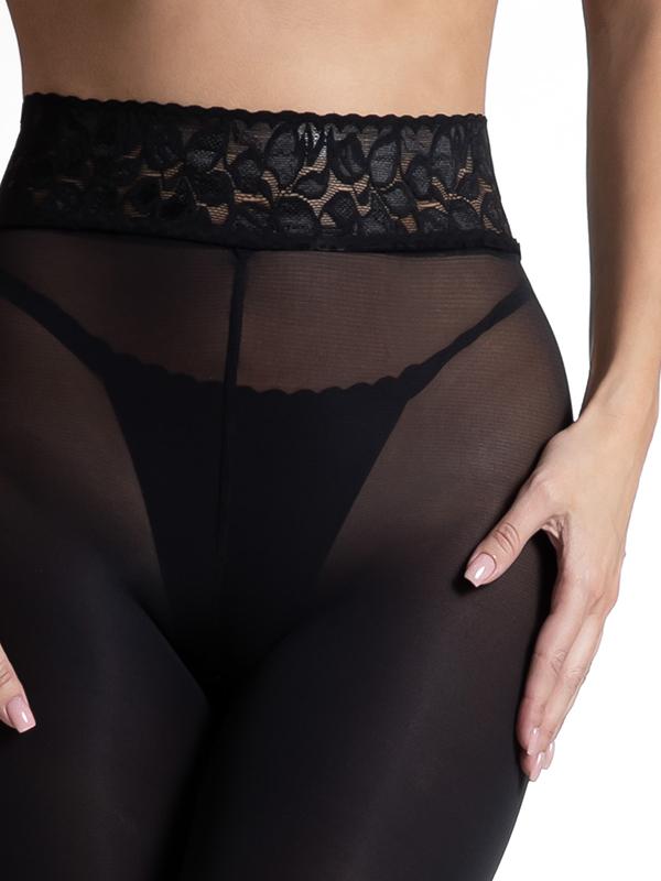 Amour колготки с силиконовым поясом "Lux Lace 50 Den Black"