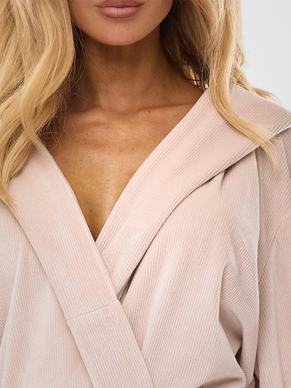 L&L Patterned Dressing Gown Luna Angora Velour