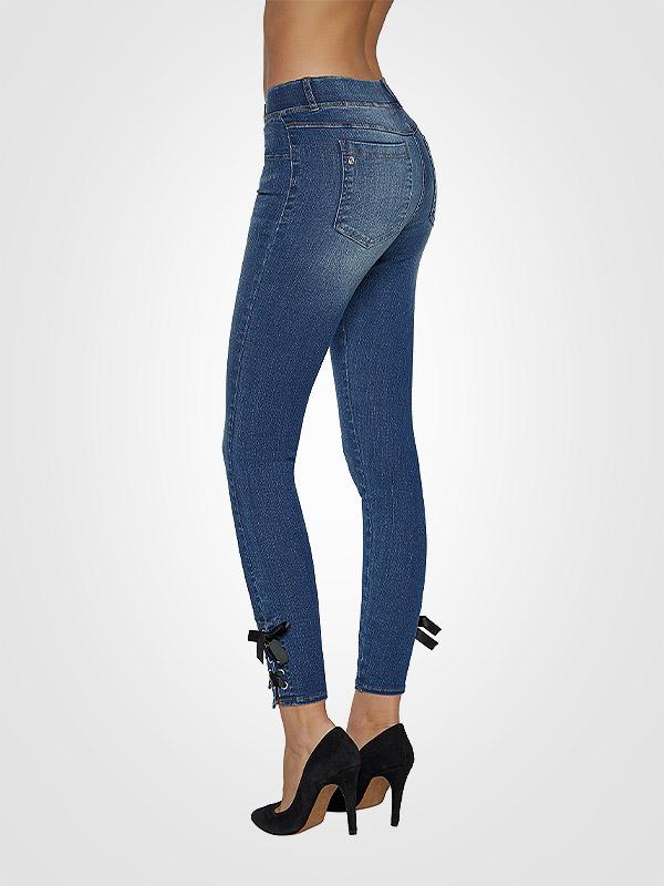 Ysabel Mora Push-up Jeans with Swarovski Crystal Vida Blue