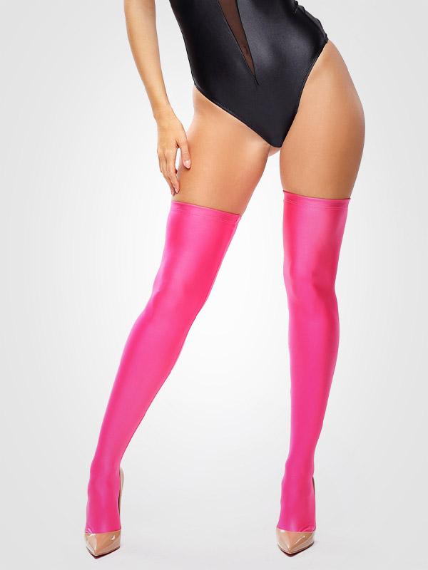 MissO blizgios nepermatomos prilipinamos kojinės "Glossy Pink"