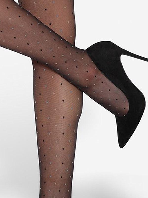 Gatta Dotted Matte Tights Dotsy 14 20 Den Black