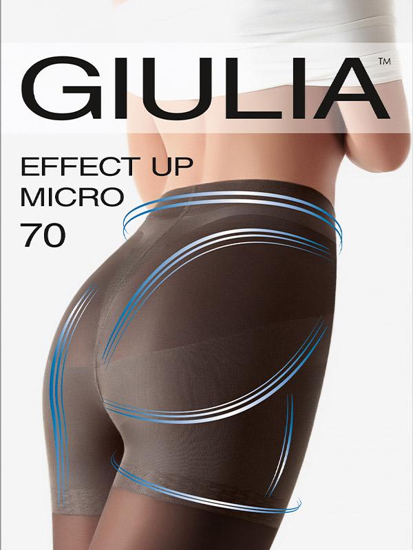 Giulia 3D mikrofibros formuojančios matinės pėdkelnės "Effect Up Micro 70 Den Nero"