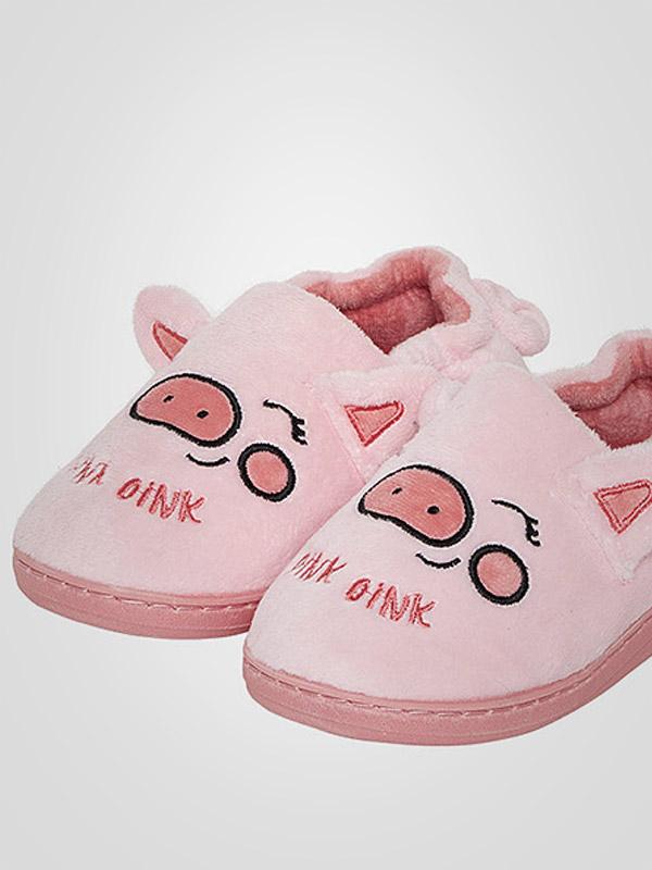 Muydemi детские тапочки "Oink Oink Pink - Black"