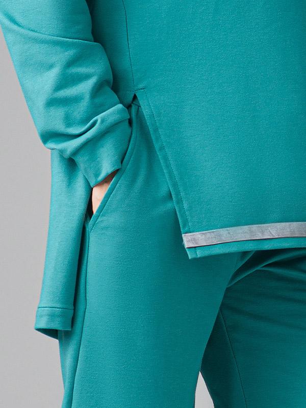 Lega medvilninis laisvalaikio džemperis su gobtuvu "Costanza Turquoise"
