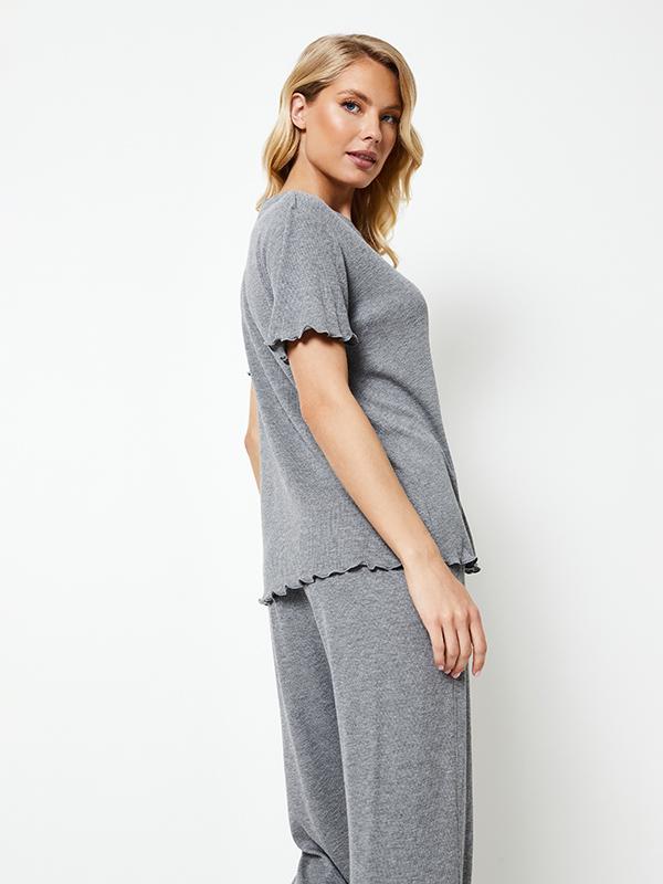 Aruelle длинная пижама из вискозы "Jasmine Long Grey"