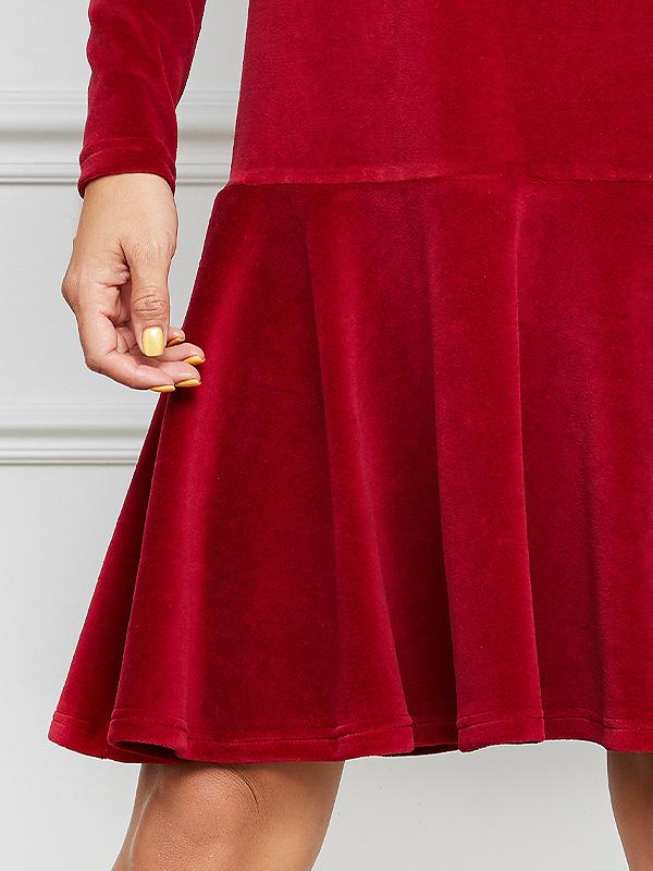 Lega medvilninė suknelė "Esmee Red Velour"