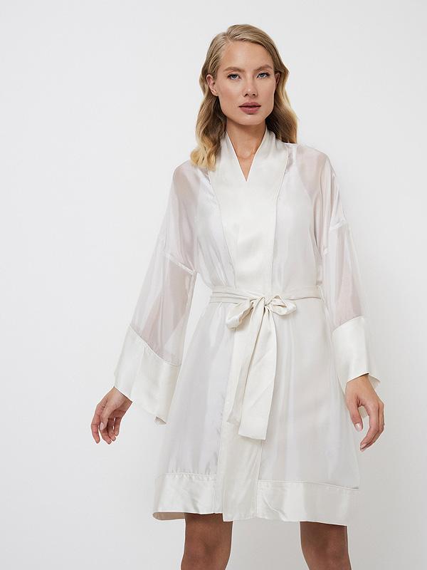 Aruelle Sheer Robe Aphrodite White