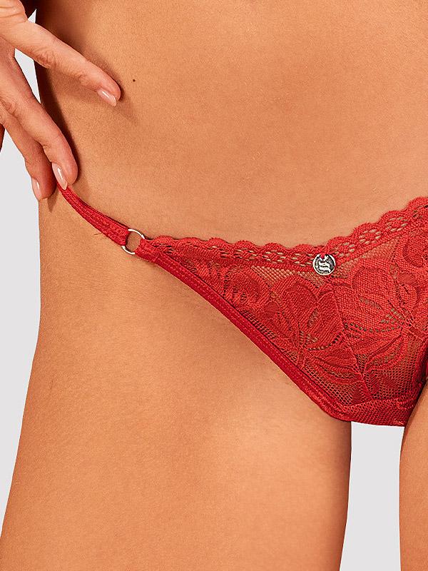 Obsessive кружевные стринги "Lacelove Red"
