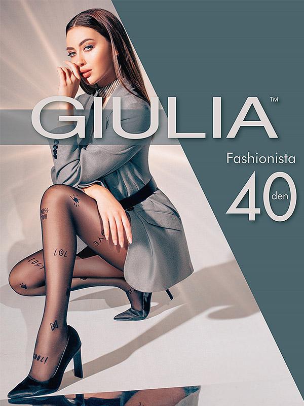 Giulia raštuotos pėdkelnės "Fashionista N.7 40 Den Nero"