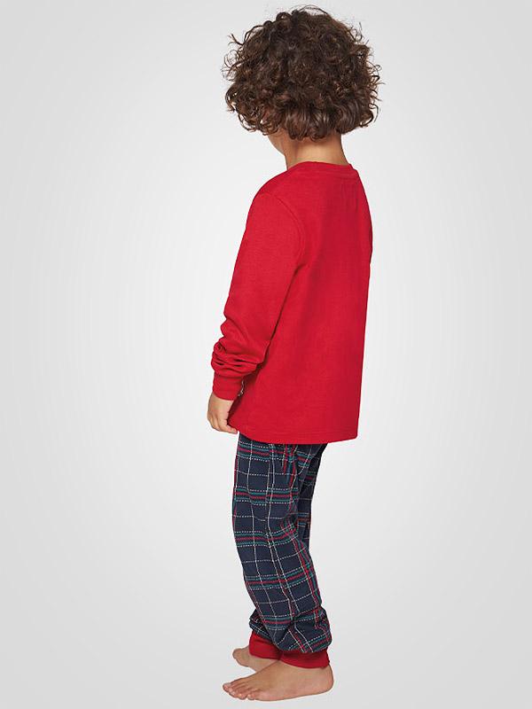 Muydemi длинная пижама для мальчика "Ho Ho Ho Boy Red - Navy - Multicolor"