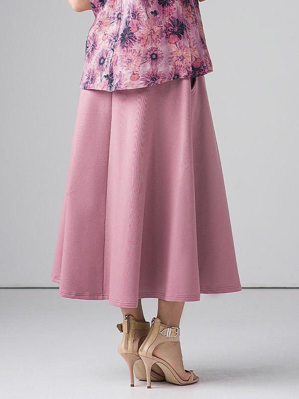 Lega Cotton Midi Skirt Mimoza Dusty Pink