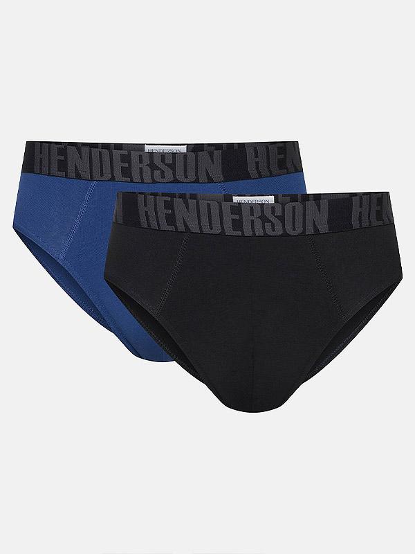 Henderson 2 vyriškų medvilninių kelnaičių komplektas "Fog Black - Navy"