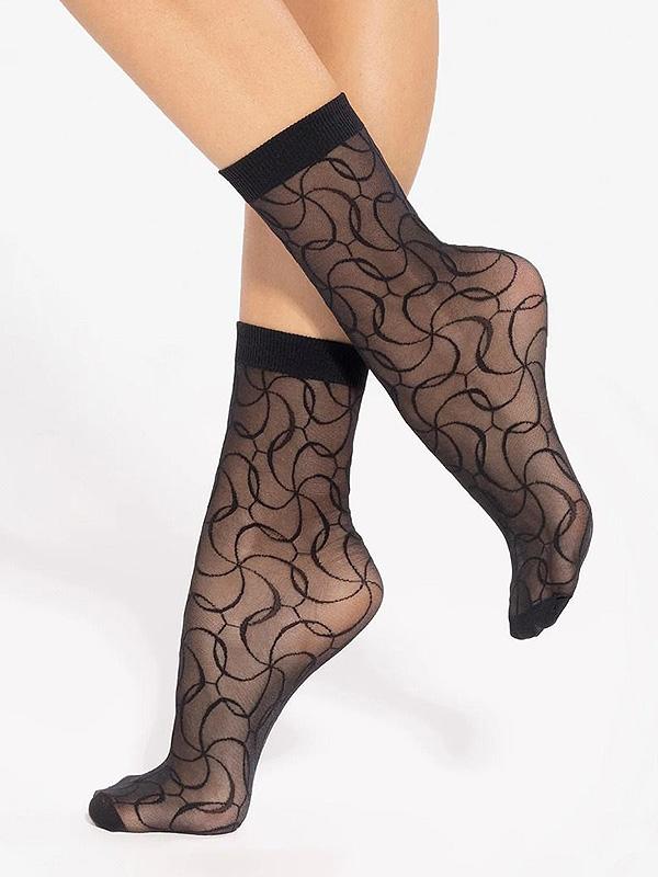 Gatta носочки с узорами "Trendy 19 20 Den Black"