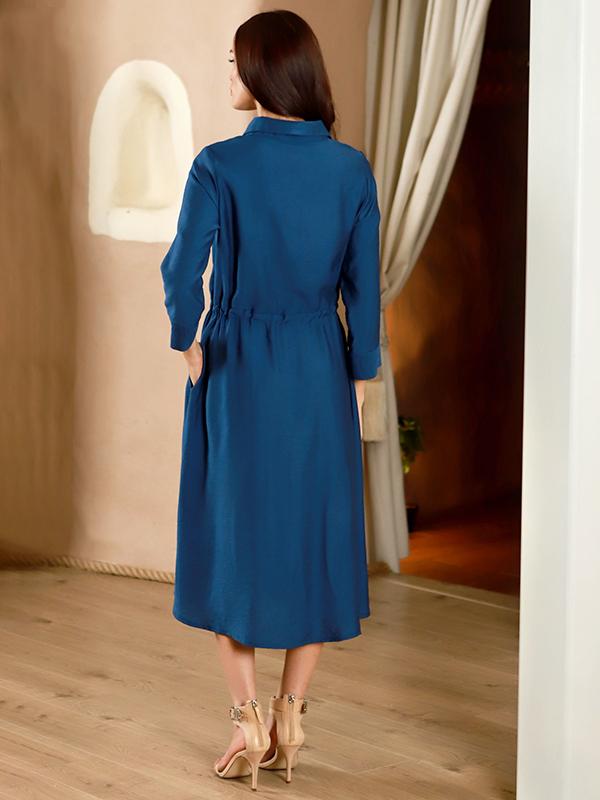 Lega Viscose Shirt Dress Lodeta Blue