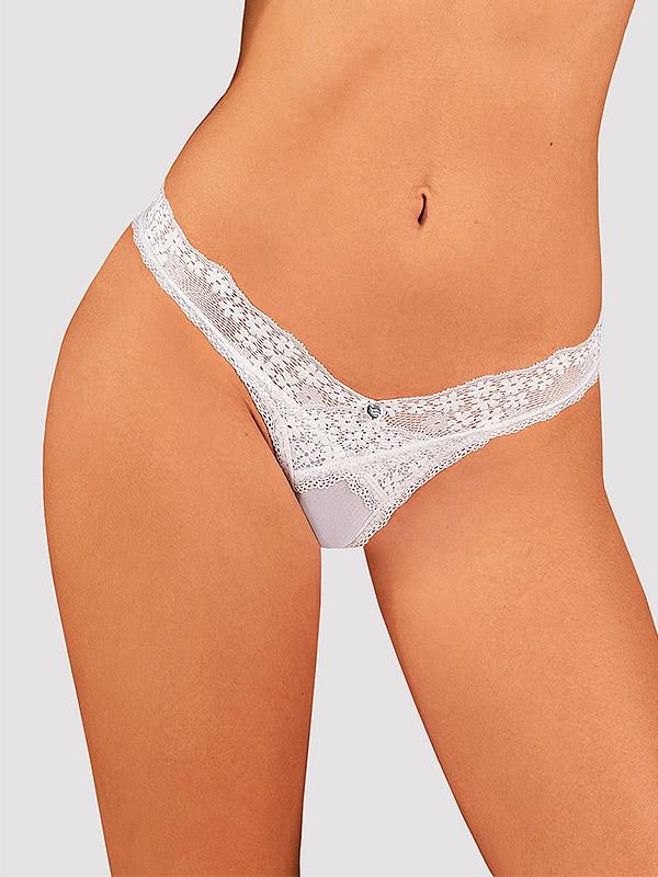 Obsessive Lace Thong Heavenlly White
