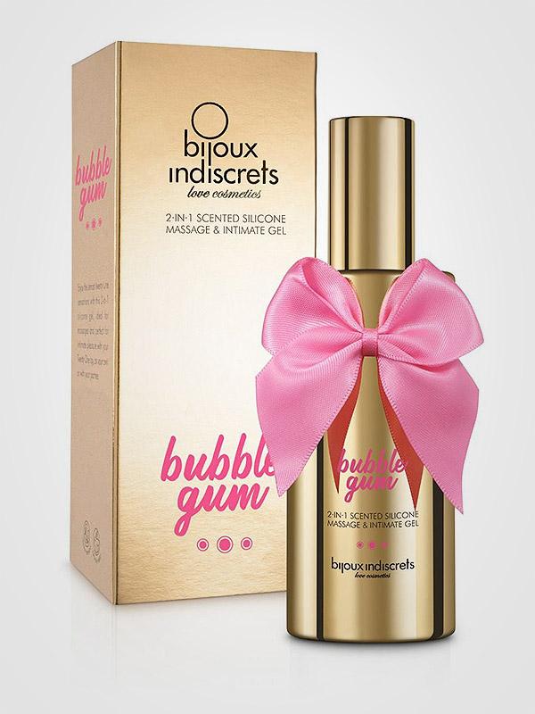 Bijoux Indiscrets 2 in 1 masažo ir intymių zonų gelis "Intimate Bubble Gum"