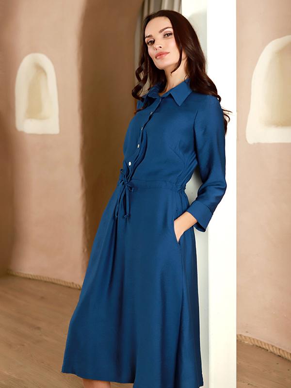 Lega Viscose Shirt Dress Lodeta Blue