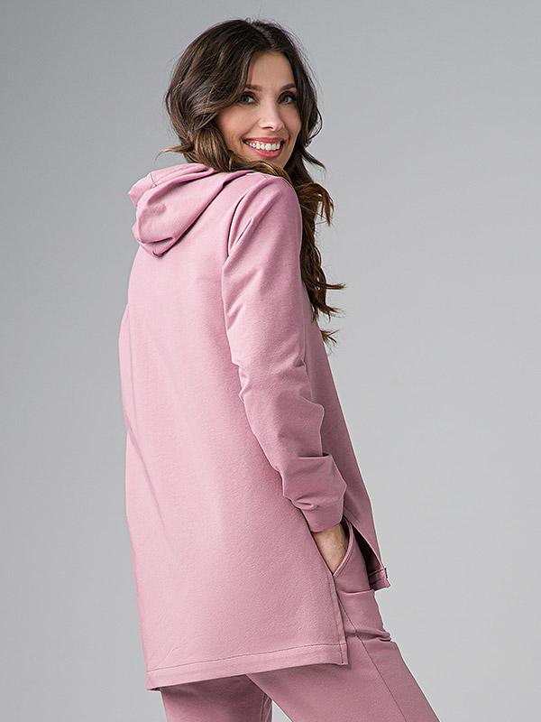 Lega Hooded Leisure Cotton Jumper Costanza Dusty Pink