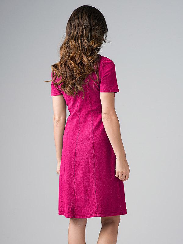 Lega tampraus lino suknelė "Agnesa Raspberry"