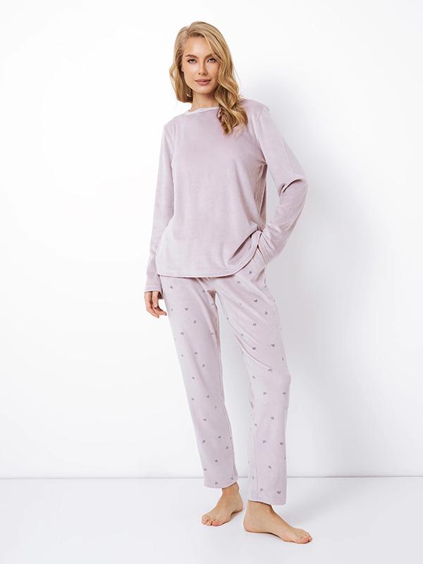 Aruelle Long Warm Pyjamas Izzie Long Lilac Velour
