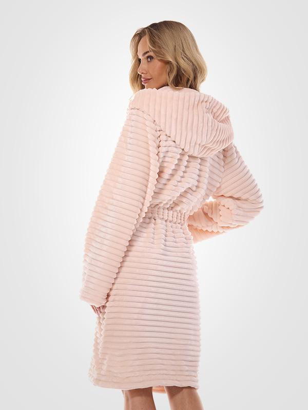 L&L узорчатый халат с капюшоном "Robin Pink"