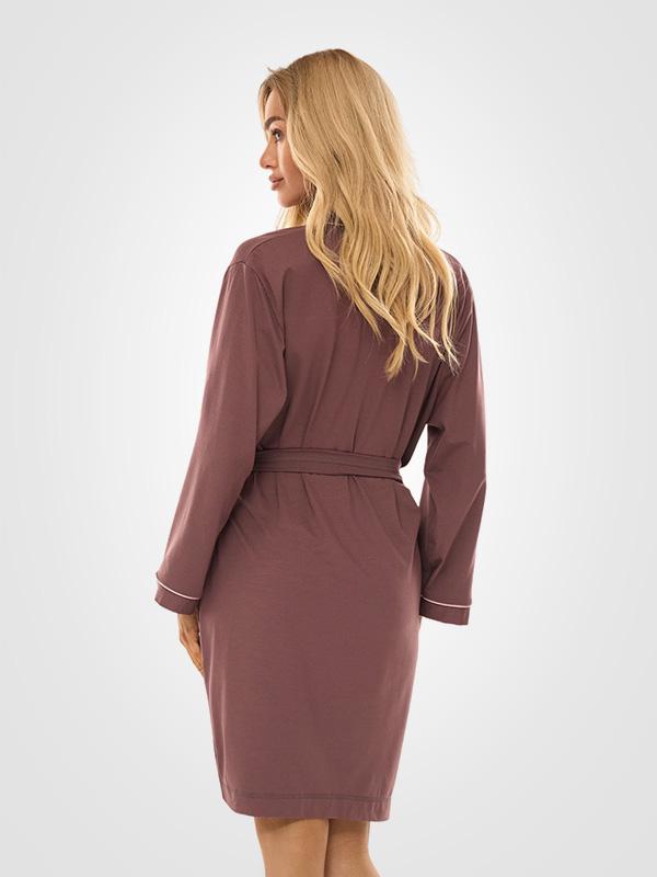 L&L Viscose Dressing Gown Darcy Plum