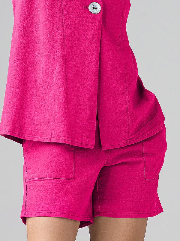 Lega Stretch Linen Shorts Daria Raspberry