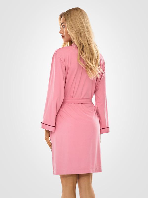 L&L Viscose Dressing Gown Darcy Pink